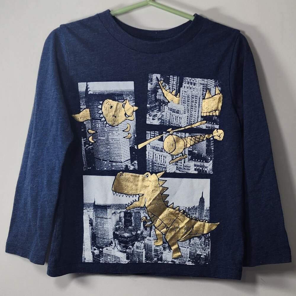 The Childrens Place Dinosaur Graphic Long Sleeve Shirt Size 3T